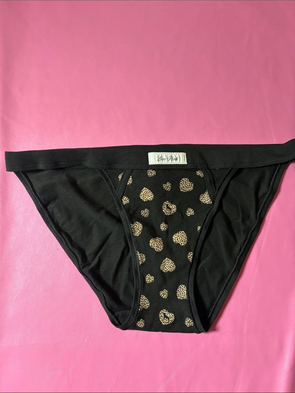 Black Leopard Print Bikini Briefs - Unbranded